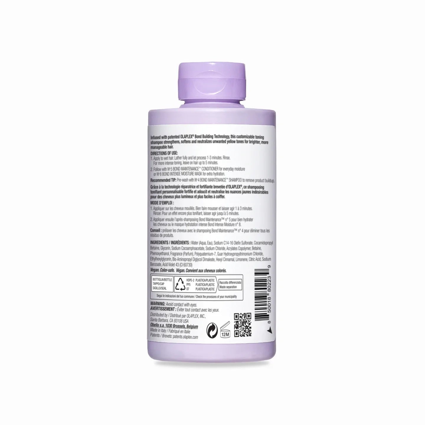 No.4P Blonde Enhancer Toning Shampoo -  which cleanses, tones, and repairs while keeping hair hydrated from roots to ends. 