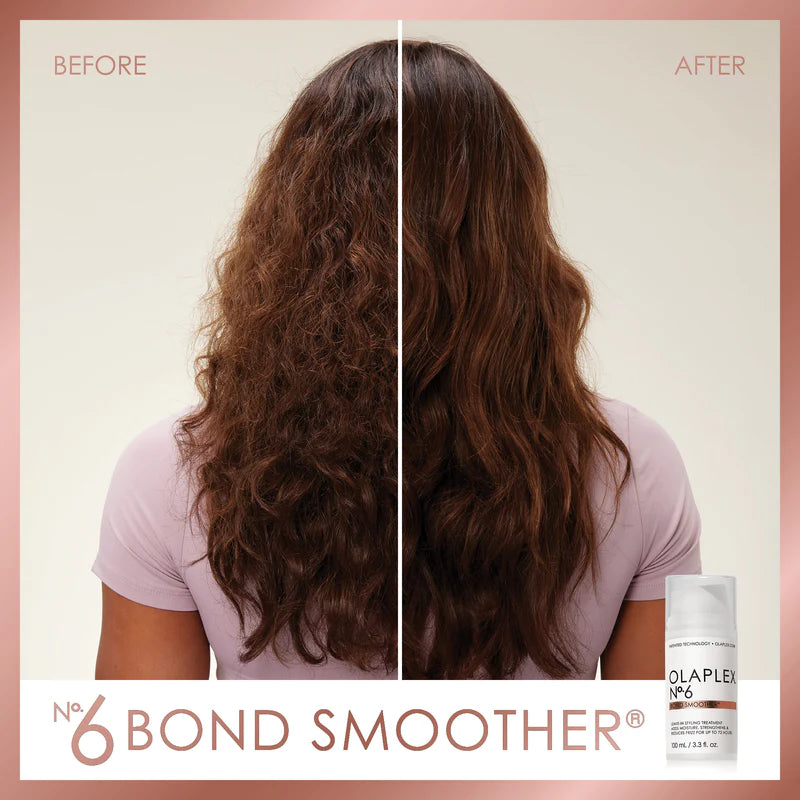No. 6 Bond Smoother  - Conditions and strengthens without adding hold or excess weight. It will speed up blow dry time while smoothing.