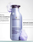 Strength Cure Blonde Shampoo - Stay California cool with this blue-based purple formula that tones down yellows and oranges in blonde and lightened hair. 